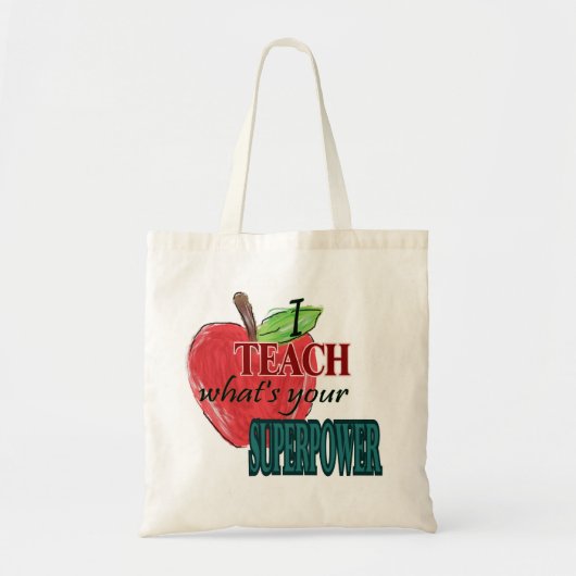 Ik geef les...uw superkracht tote bag (Voorkant)