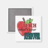 Ik geef les...wat je superkracht is magneet (Voorkant / Achterkant)