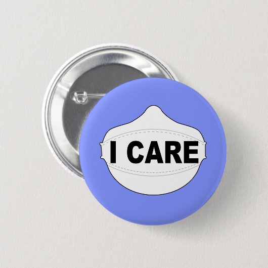 Ik geef maskerspeld ronde button 5,7 cm (Voorkant /achterkant)