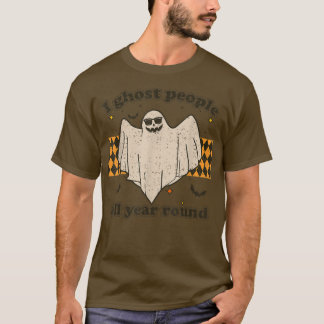 Ik geef mensen het hele jaar door rond Funny Ghost T-shirt