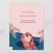 Ik geef mijn hart aan jou Kerstkaart (Voorkant / Achterkant)