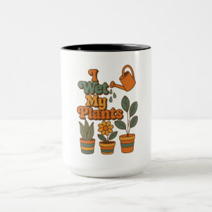 Ik Geef Mijn Planten Water – Retro 70s Strepen Mok