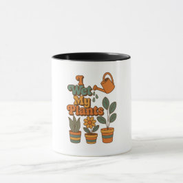 Ik Geef Mijn Planten Water – Retro 70s Strepen Mok