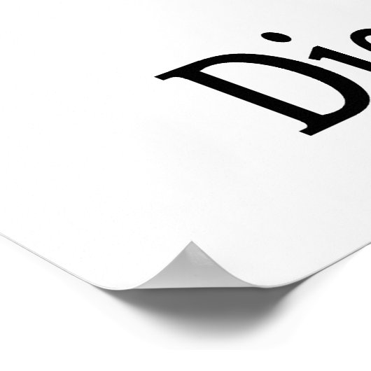 Ik geef mijn Wiskunde les of ga dood. Poster (Hoek)