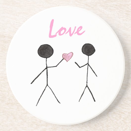 Ik geef m'n hartscoster zandsteen onderzetter (Voorkant)