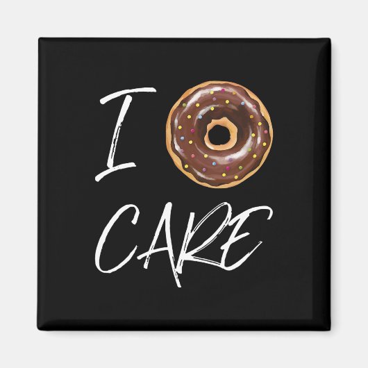 Ik geef niet om grappige donut grap magneet (Voorkant)