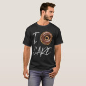 Ik geef niet om grappige donut grap t-shirt (Voorkant volledig)