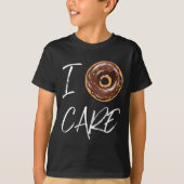 Ik geef niet om grappige donut grap t-shirt (Voorkant)