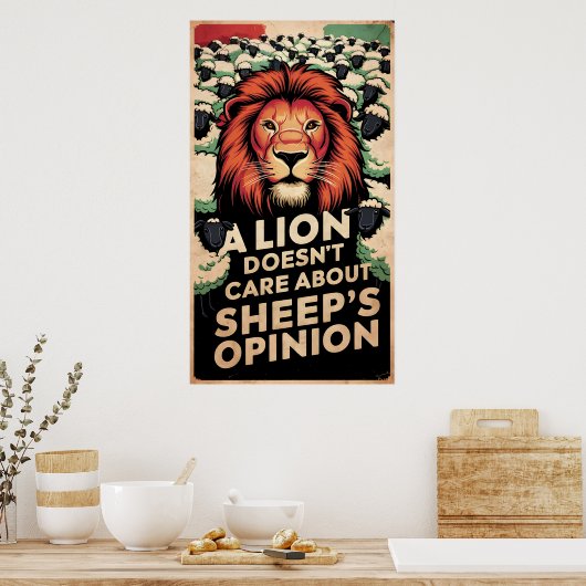 Ik geef niet om je grafische mening poster (Keuken)