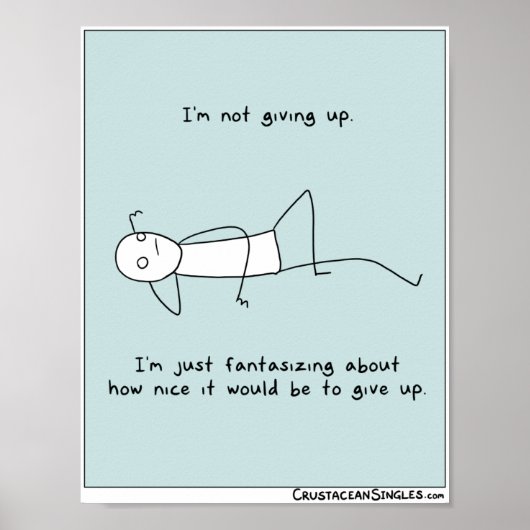 "Ik geef niet op" poster (portret) (Voorkant)