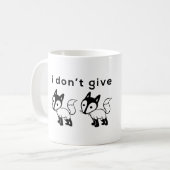 Ik geef niet twee vossen koffie-mok mok (Voorkant links)