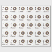 Ik geef om chocolade. cadeaupapier (Vlak)