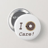 Ik geef om chocolade. ronde button 5,7 cm (Voorkant /achterkant)