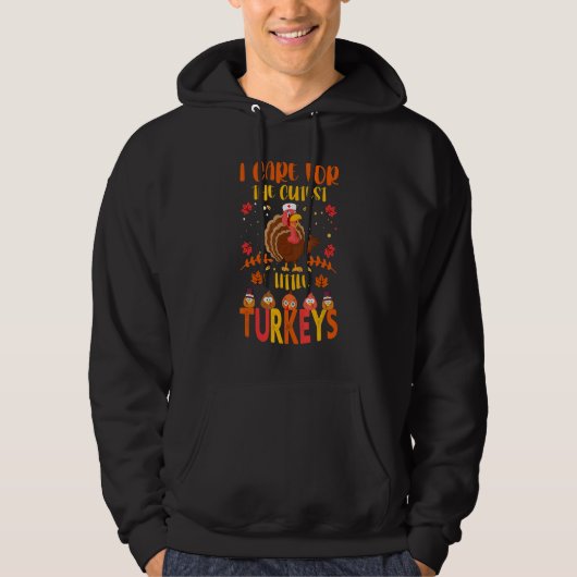 Ik geef om de meest kutste Thanksgiving kalkoenen Hoodie (Voorkant)