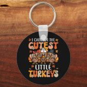 Ik geef om de meest kutste Thanksgiving kalkoenen Sleutelhanger (Voorkant)
