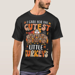 Ik geef om de meest kutste Thanksgiving kalkoenen T-shirt