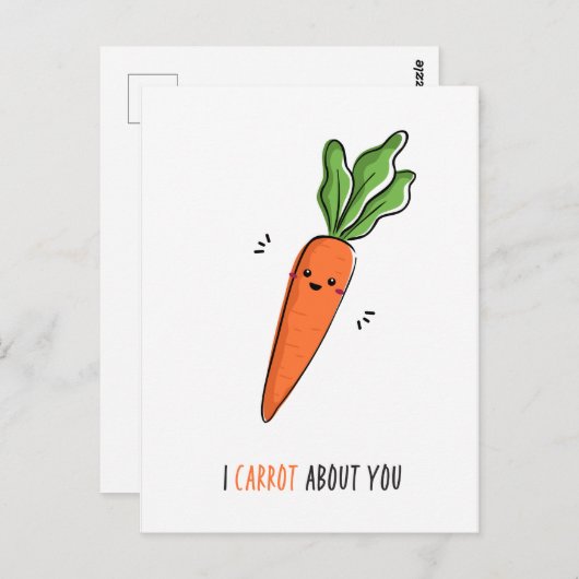 Ik Geef Om Jou Grappige Woordspeling Briefkaart (Voorkant / Achterkant)