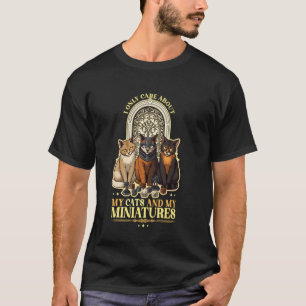 Ik Geef Om Katten Miniaturen Tafelblad Mini Schild T-shirt