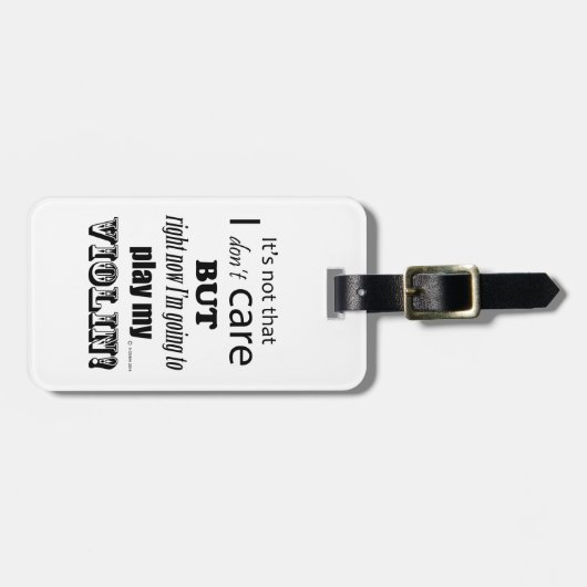 Ik geef om Violin Bagagelabel (Voorkant horizontaal)