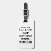 Ik geef om Violin Bagagelabel (Voorkant verticaal)