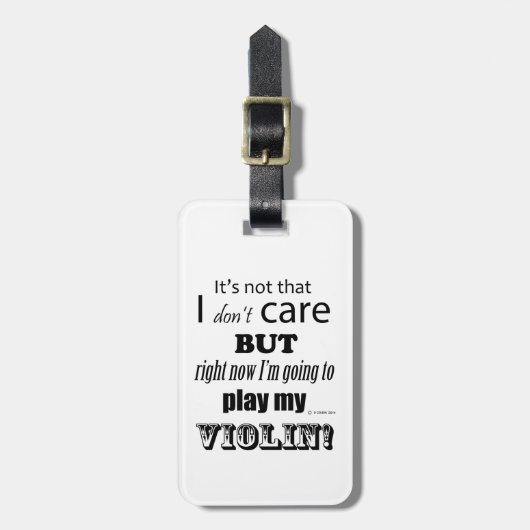 Ik geef om Violin Bagagelabel (Voorkant verticaal)