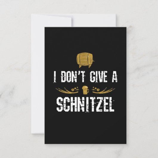 Ik geef Schnitzel Oktoberfest Bier niet Kaart (Voorkant)