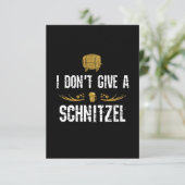 Ik geef Schnitzel Oktoberfest Bier niet Kaart (Staand voorkant)