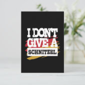 Ik geef Schnitzel Oktoberfest Duitse vlag niet Kaart (Staand voorkant)