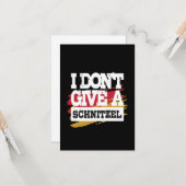 Ik geef Schnitzel Oktoberfest Duitse vlag niet Kaart (Voorkant / Achterkant in situ)