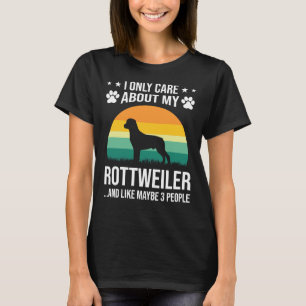 Ik geef slechts om Mijn Hondenliefhebber 32 Rottwe T-shirt