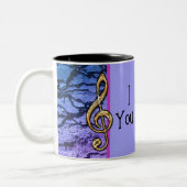 Ik geef u het voorbeeld van Neon Abstract Music Te Tweekleurige Koffiemok (Links)