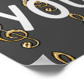 Ik geef u leiding aan de muziekleider Gold Clef-ge Poster (Hoek)