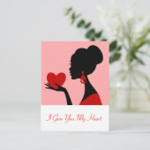Ik geef u Mijn Briefkaart van de Valentijnsdag van (Staand voorkant)