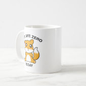 Ik geef vandaag Zero Fox Koffiemok (Voorkant links)