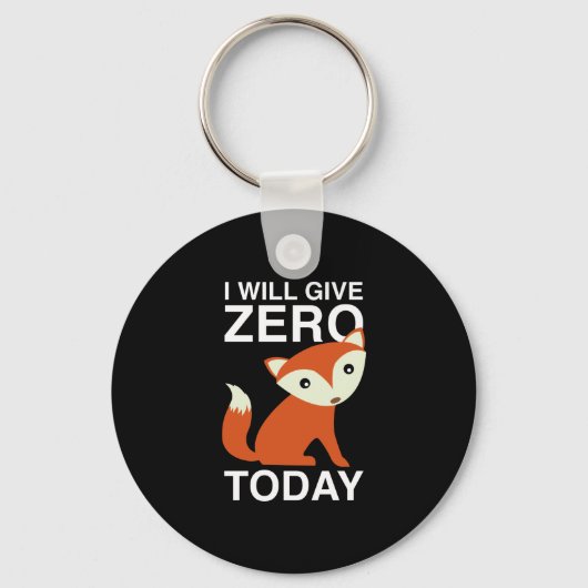 Ik geef vandaag Zero Fox Sleutelhanger (Voorkant)