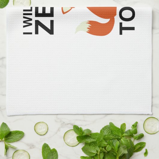 Ik geef vandaag Zero Fox Theedoek (Gevouwen)