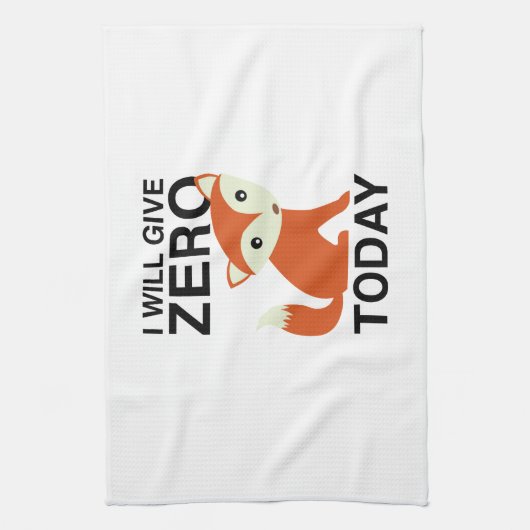 Ik geef vandaag Zero Fox Theedoek (Verticaal)