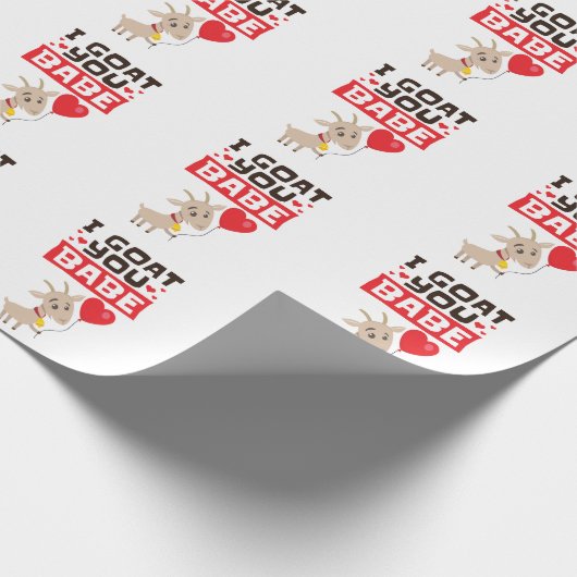 Ik geit je babe Valentijnsdag Dierenvriend Cadeaupapier (Hoek)