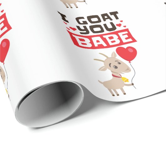 Ik geit je babe Valentijnsdag Dierenvriend Cadeaupapier (Rol Hoek)