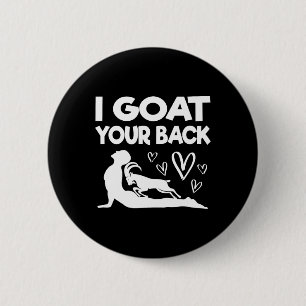 Ik Geit Je Ck Grappige Geit Yoga Oefening Grappige Ronde Button 5,7 Cm