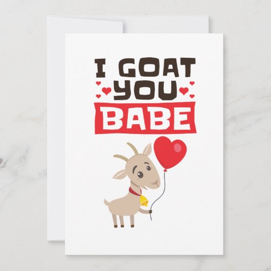 Ik Geit Jou Babe Valentijnsdag Dierenliefhebber Feestdagenkaart (Voorkant)