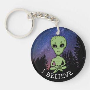 Ik geloof, Alien, Buitenaards Wezen Buitenste Ruim Sleutelhanger