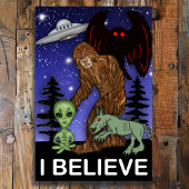 Ik geloof | Big Foot Alien Mothman UFO Chupacabra Legpuzzel
