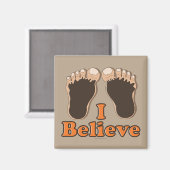 Ik geloof Bigfoot Funny Magnet (Voorkant / Achterkant)