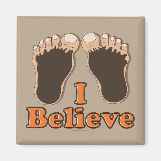 Ik geloof Bigfoot Funny Magnet (Voorkant)