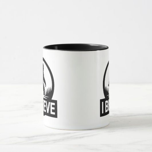 Ik geloof Bigfoot Mok (Midden)