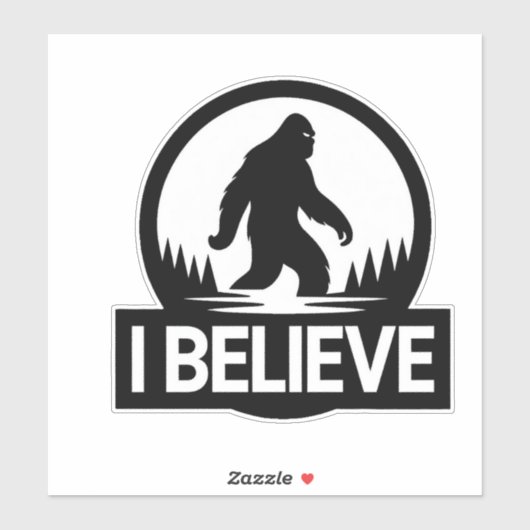 Ik geloof Bigfoot Sticker (Vel)