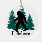 Ik geloof Bigfoot & Trees Keramisch Ornament (Voorkant)
