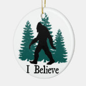 Ik geloof Bigfoot & Trees Keramisch Ornament (Links)