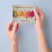 Ik geloof blad herfst vastgoed makelaar marketing  flyer (Hand)